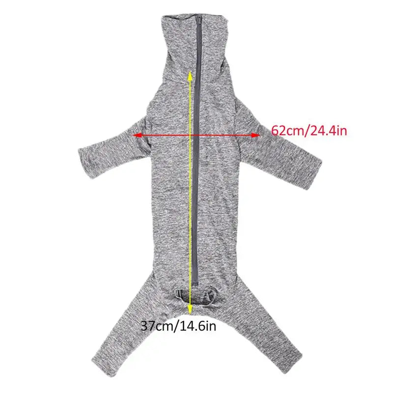 Dog Anti Shedding Suit Calming Shirt Dog Recovery Suit Winter Pullover Dog Clothes 4 Legged Dog Jumpsuit Prevent Shedding