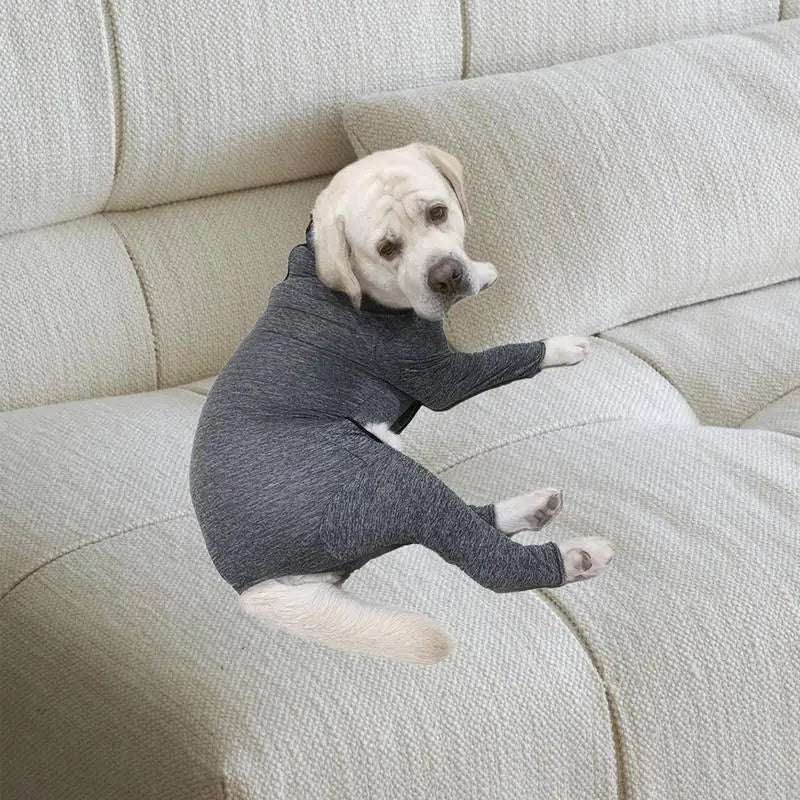 Dog Anti Shedding Suit Calming Shirt Dog Recovery Suit Winter Pullover Dog Clothes 4 Legged Dog Jumpsuit Prevent Shedding