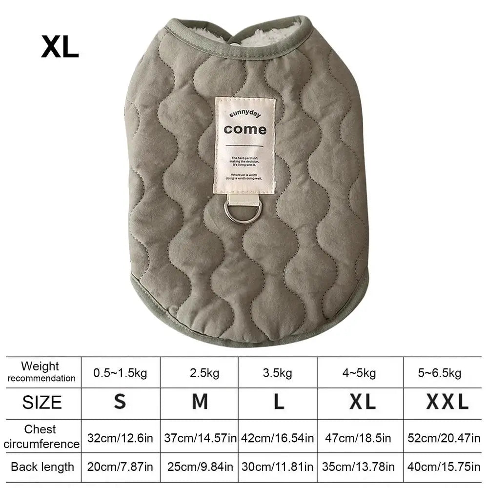 Winter Pet Coat Clothes for Cold Weather Clothing Warm Dog Clothes with Built in Harness Hole Pet Apparel for Small Dogs Cats