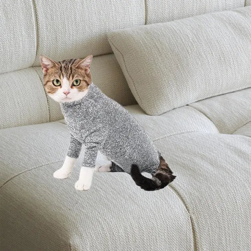 Dog Anti Shedding Suit Calming Shirt Dog Recovery Suit Winter Pullover Dog Clothes 4 Legged Dog Jumpsuit Prevent Shedding