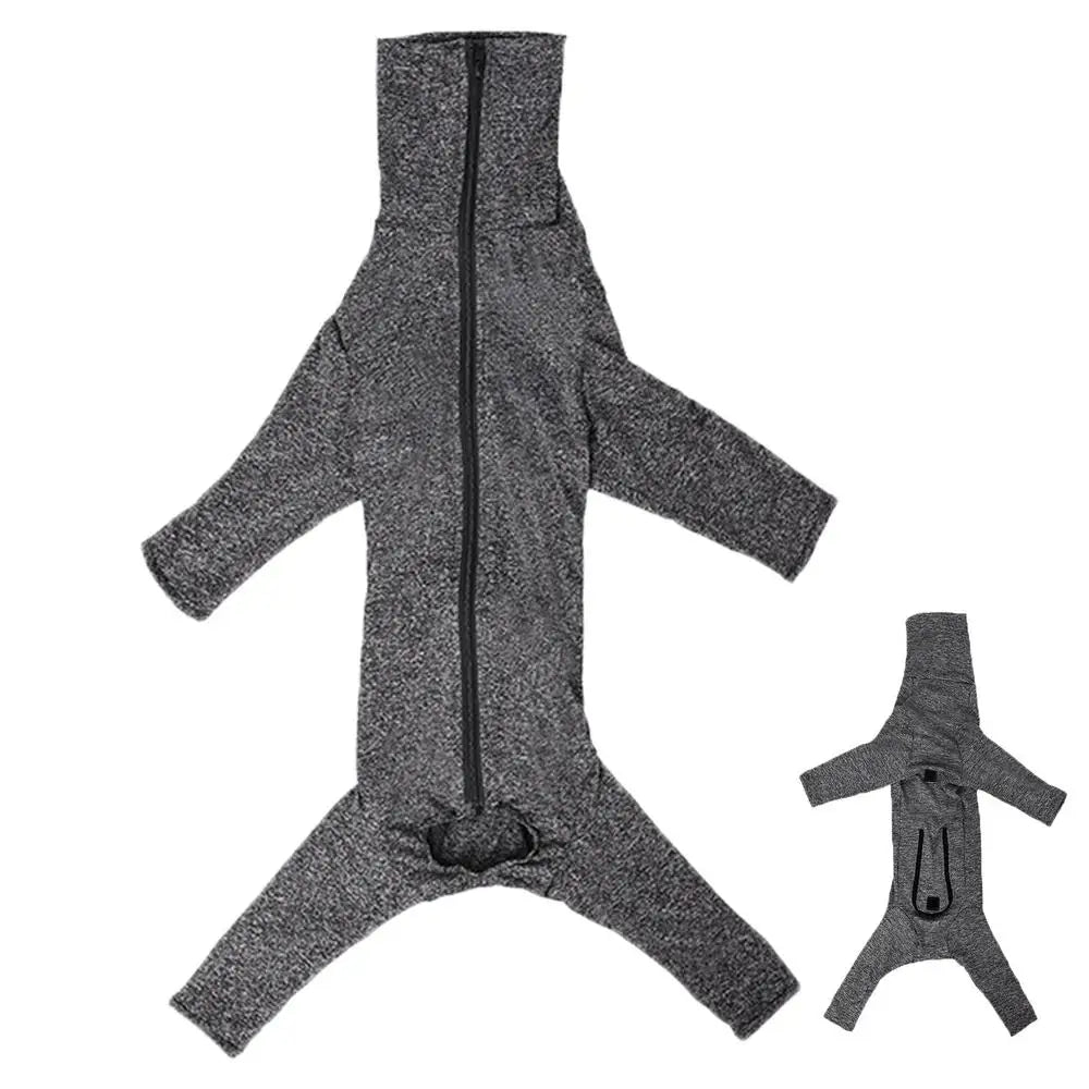 Dog Anti Shedding Suit Calming Shirt Dog Recovery Suit Winter Pullover Dog Clothes 4 Legged Dog Jumpsuit Prevent Shedding
