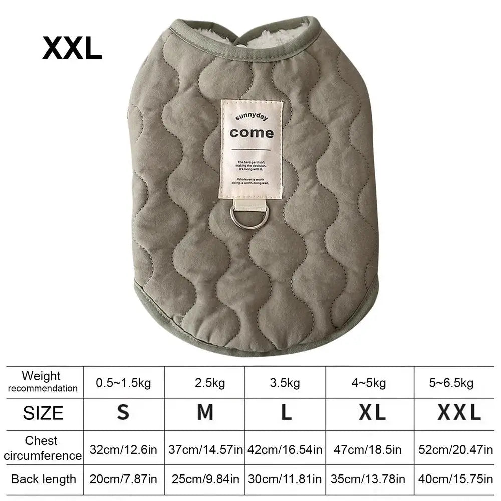 Winter Pet Coat Clothes for Cold Weather Clothing Warm Dog Clothes with Built in Harness Hole Pet Apparel for Small Dogs Cats