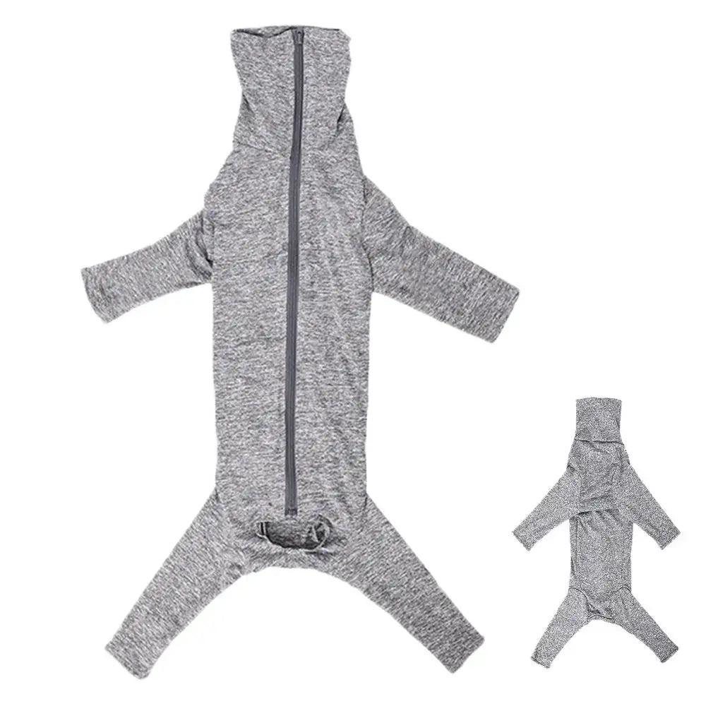 Dog Anti Shedding Suit Calming Shirt Dog Recovery Suit Winter Pullover Dog Clothes 4 Legged Dog Jumpsuit Prevent Shedding